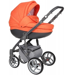 Baby Merc Wózek Głęboko-Spacerowy 2w1 - Faster III - Pomarańczowy